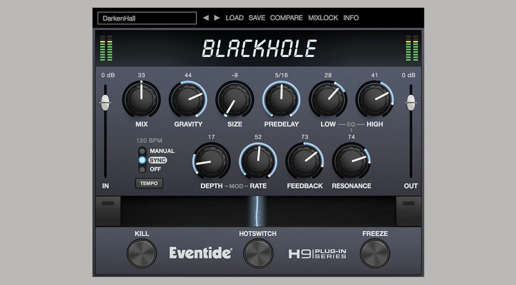 Sehr cool: Eventide Blackhole bietet eine Freeze-Funktion zum Einfrieren des Reverbs