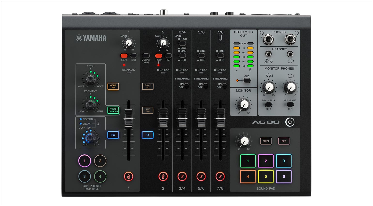 Yamaha AG08 Streaming-Mischpult