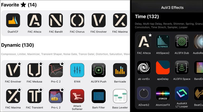 FAC AUBE organisiert eure iOS Musik-Apps auf iPad und iPhone