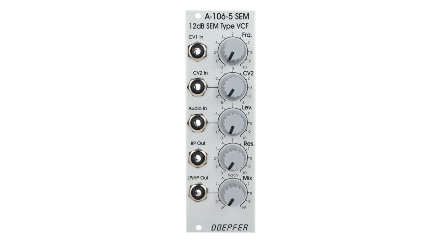 Vielseitige Filter wie das Doepfer A 106-5 SEM Modul passen gut in ein erstes Eurorack System.