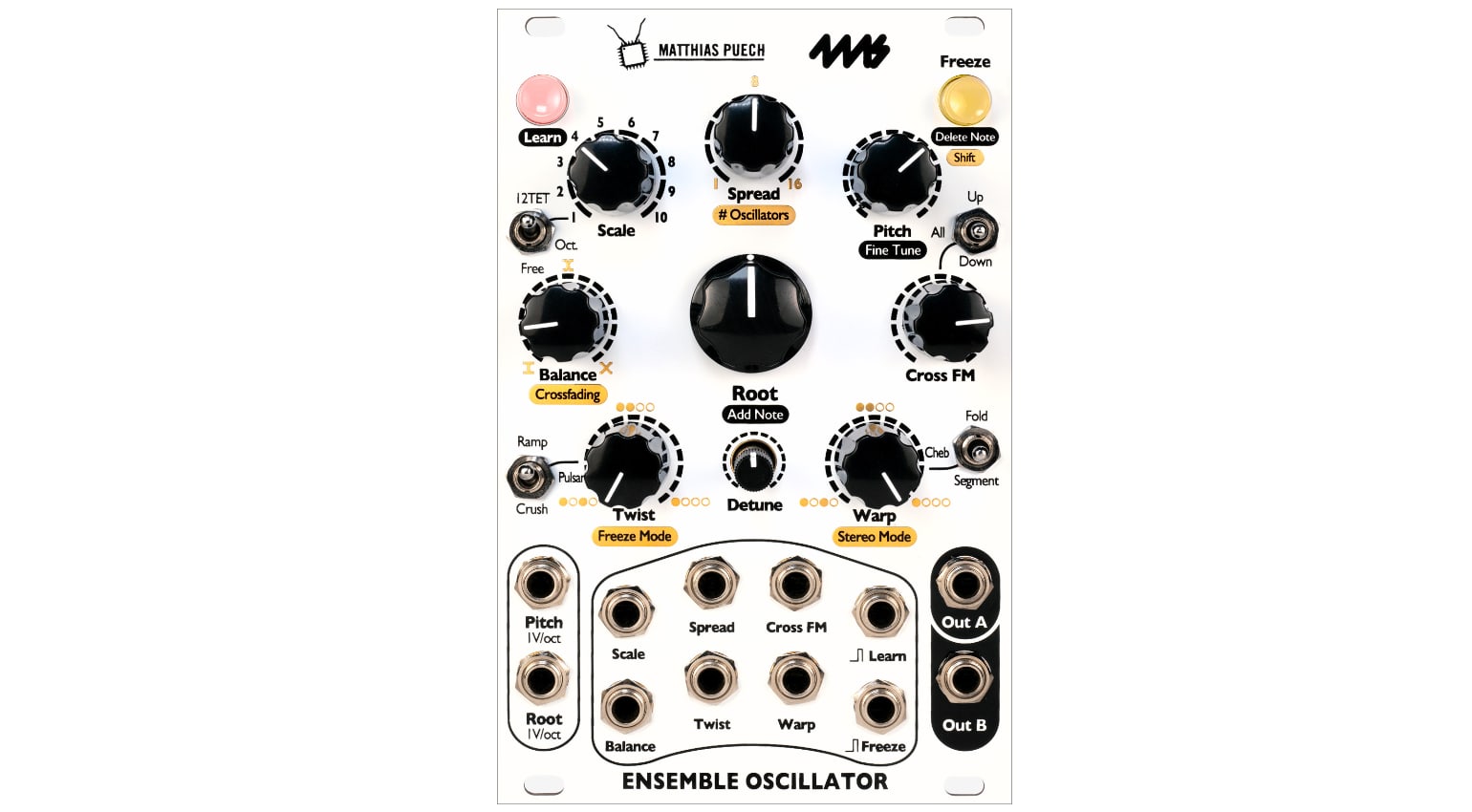 Mit 16 verstimmbaren Oszillatoren erzeugt der Ensemble Oscillator breite Sounds.