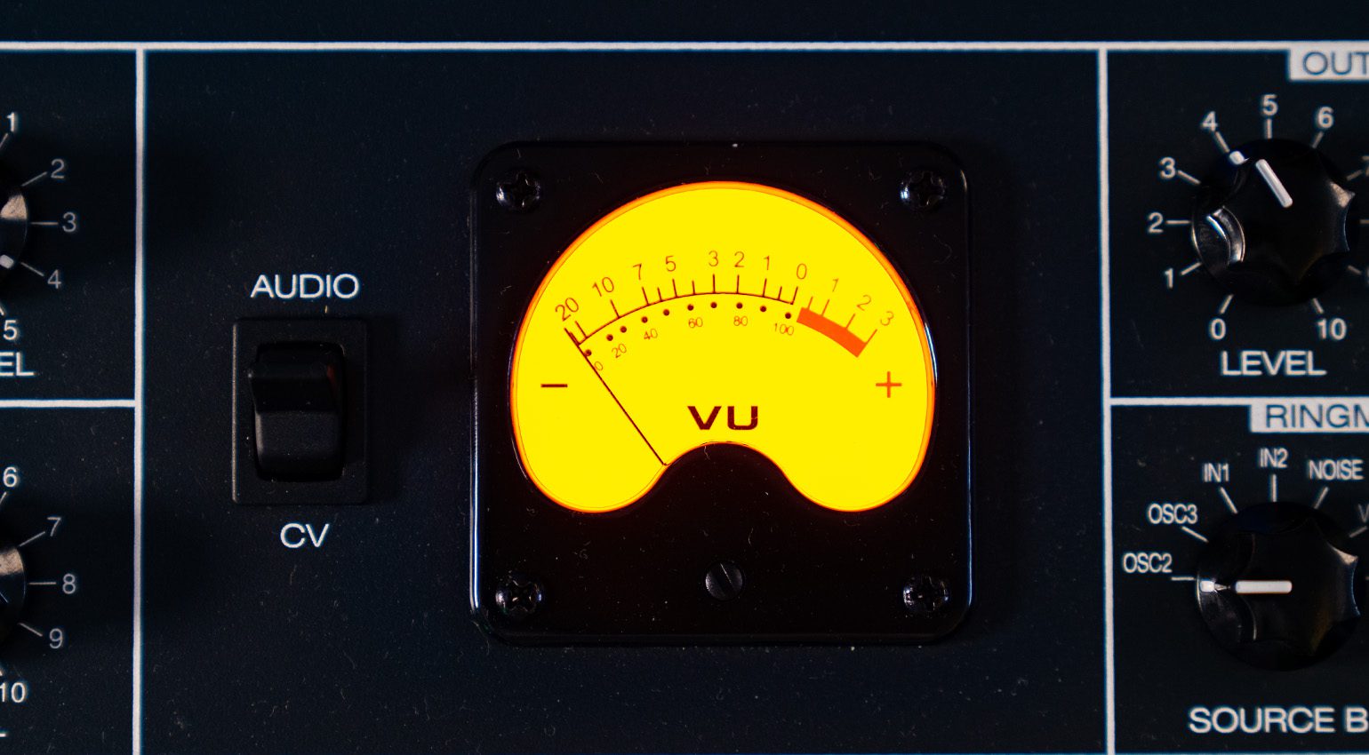 VU-Meter zeigt Signale