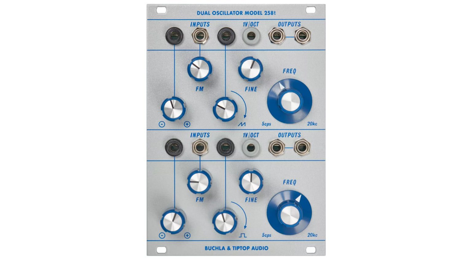 Der 258t Dual-Oszillator ist ein Eurorack-Nachbau eines klassischen Buchla Oszillators.