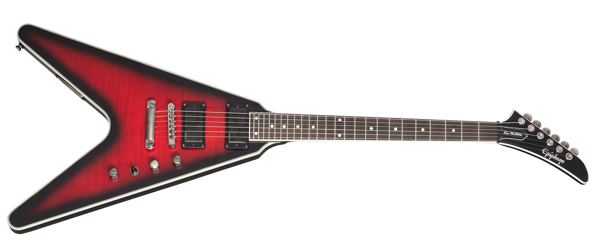 Dave Mustaine Flying V Prophecy in Aged Dark Red Burst