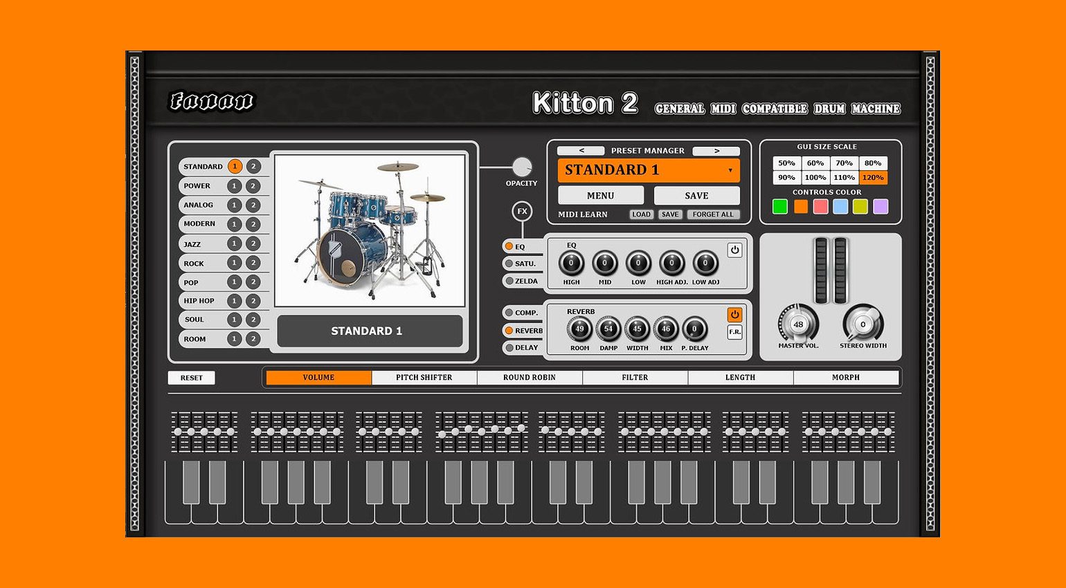 Kitton 2 ist ein kostenloses virtuelles Drum-Instrument
