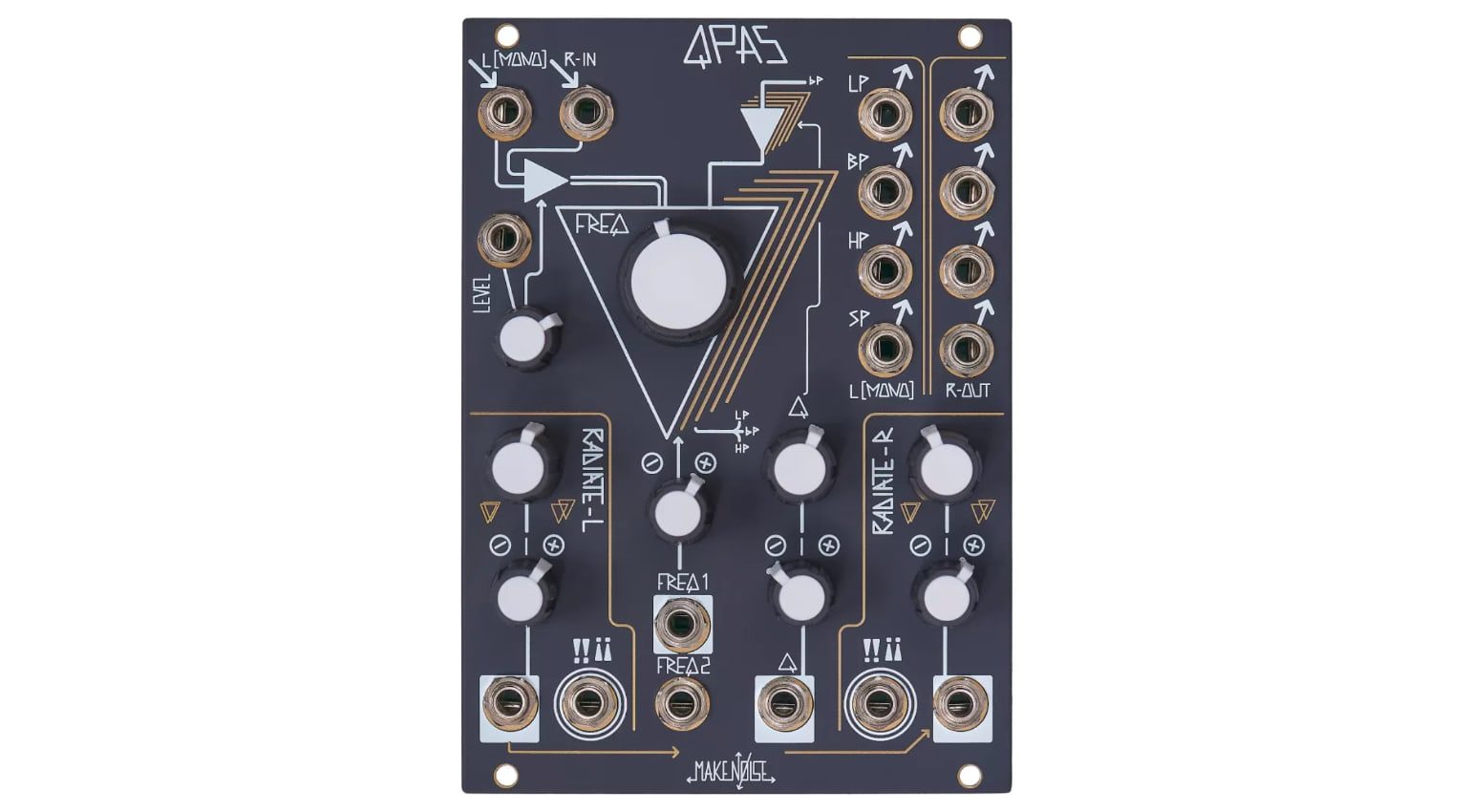 Mit vier Stereo-Outputpaaren bieten der QPAS auf engem Raum viele parallele Filter-Optionen.