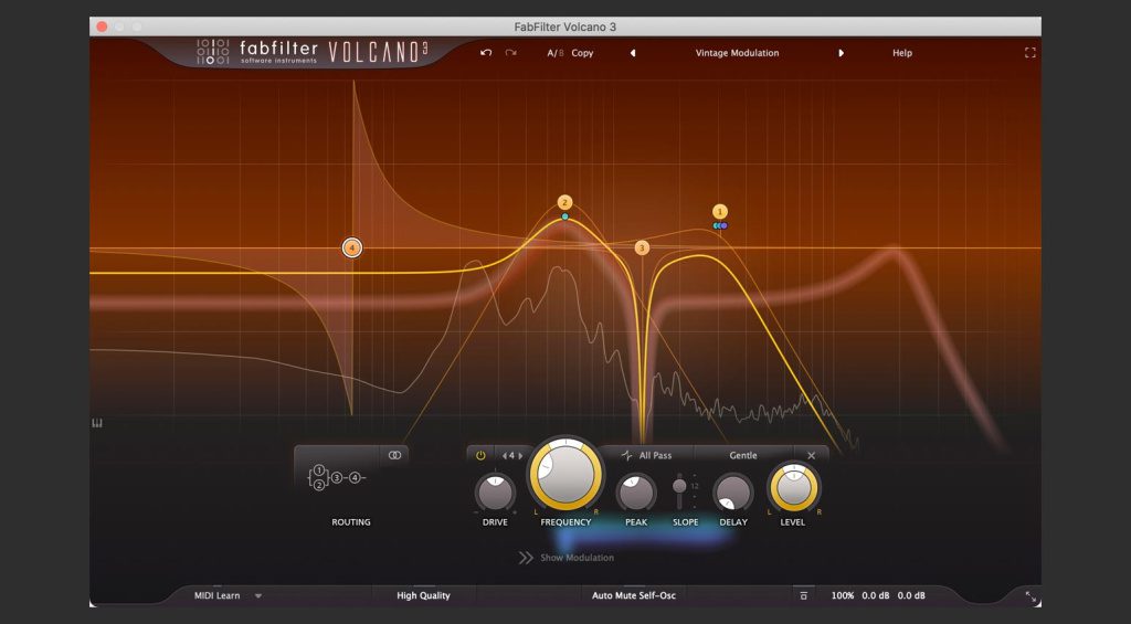 FabFilter Volcano 3 bietet enorm viele Möglichkeiten für Sounddesign