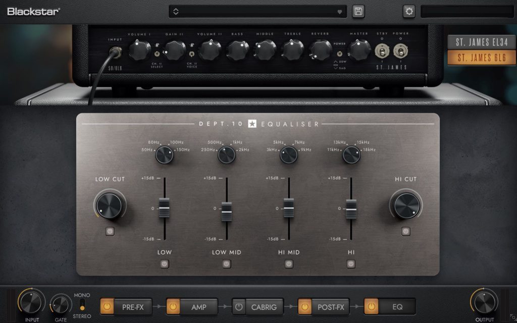 Der Dept. 10 EQ im Plugin