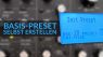 Basis-Preset für das Sounddesign am Synthesizer selbst erstellen