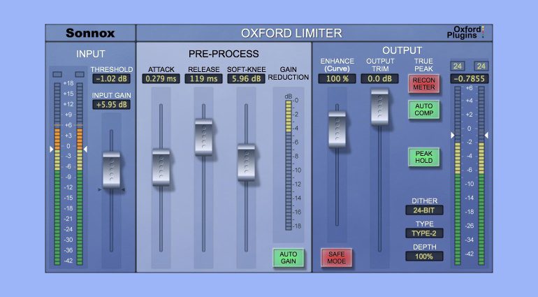 Deal: Sonnox Oxford Limiter V4 Plugin mit 75 % Rabatt!