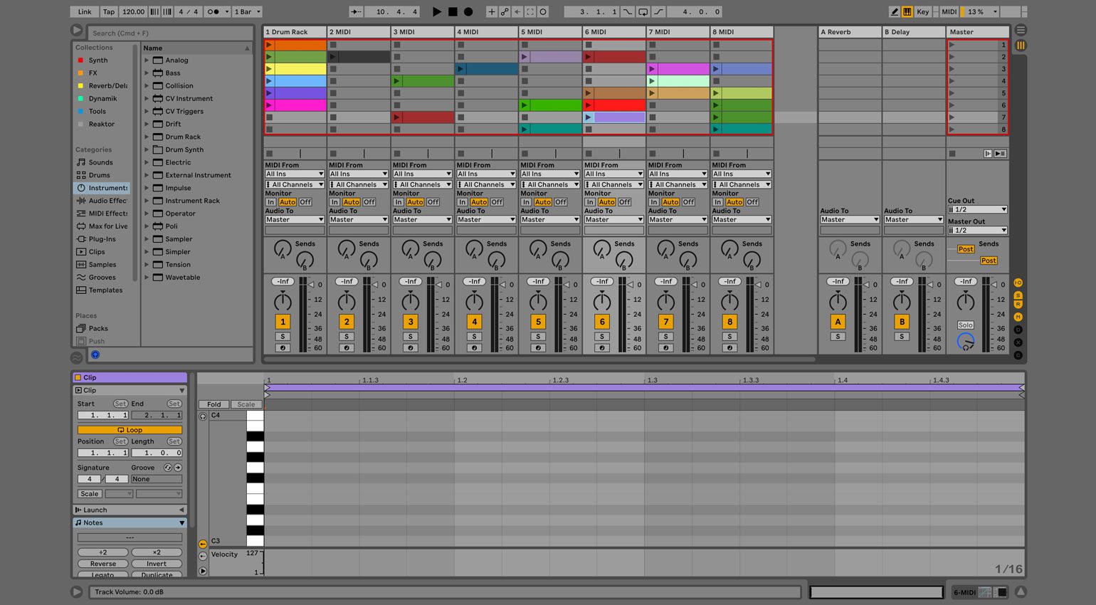 Clips in Ableton Live