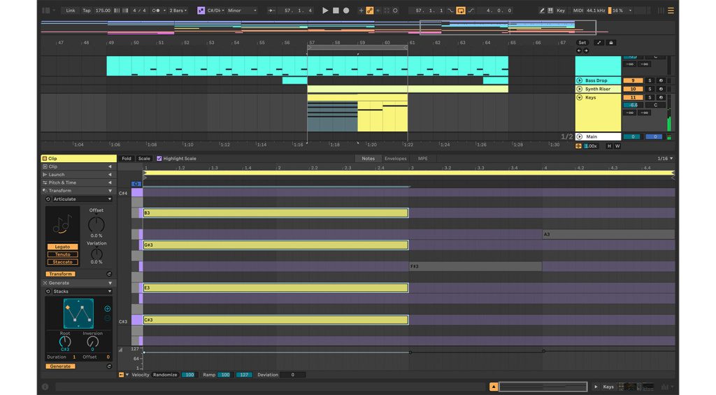 Transformiere oder generiere MIDI-Pattern