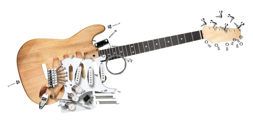 Die Bauteile der E-Gitarre