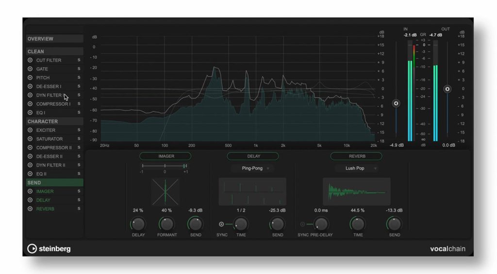 Vocalchain ist einer der neuen Effekte in Steinberg Cubase 13