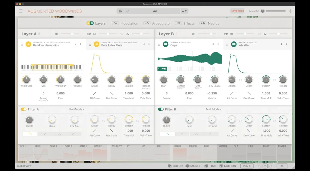 Sounddesign in Augmented Woodwinds