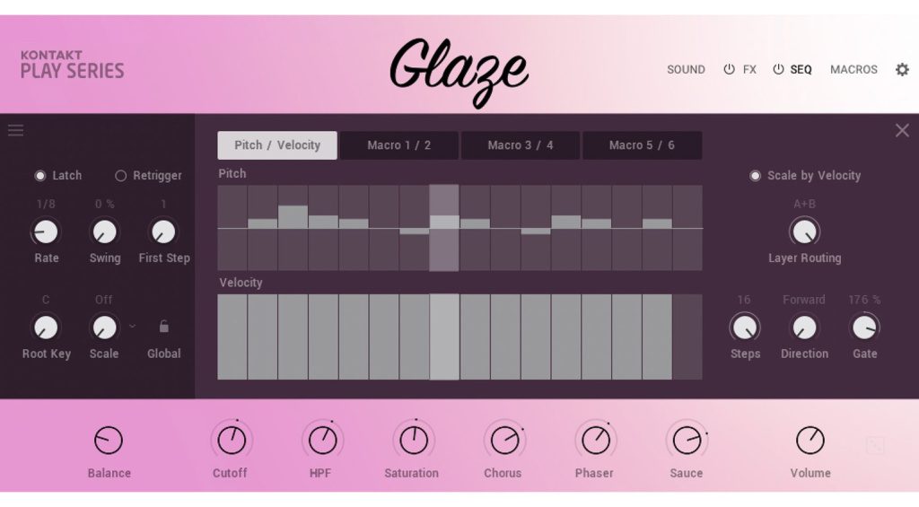 Der Sequencer bringt Bewegung in Glaze