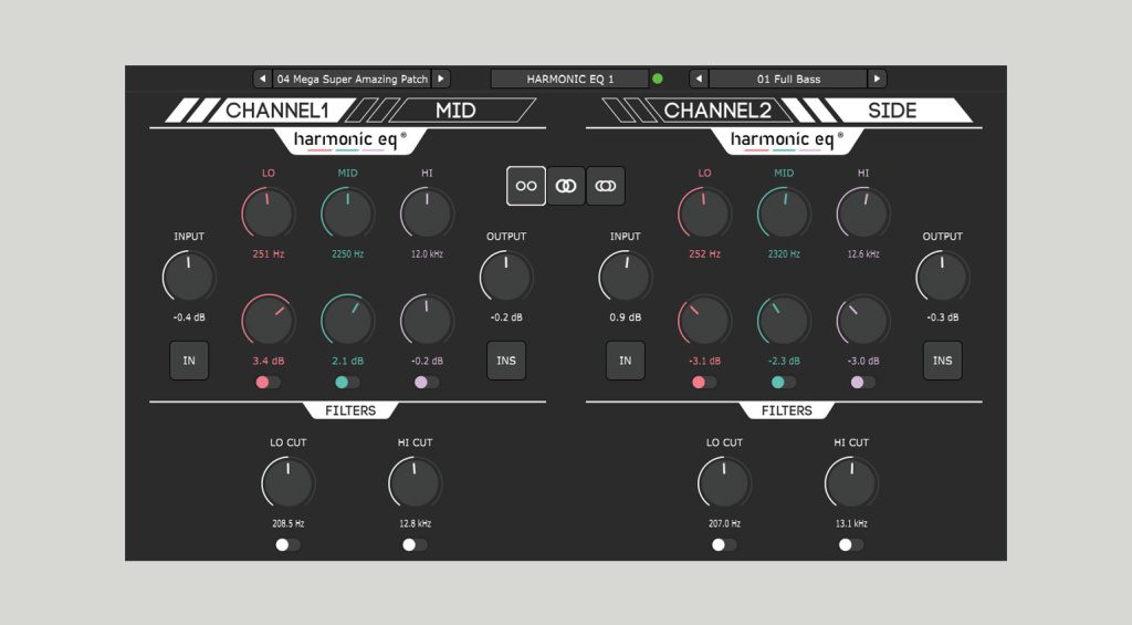 Der parametrische 3-Band-EQ lässt sich auch über ein Plugin steuern