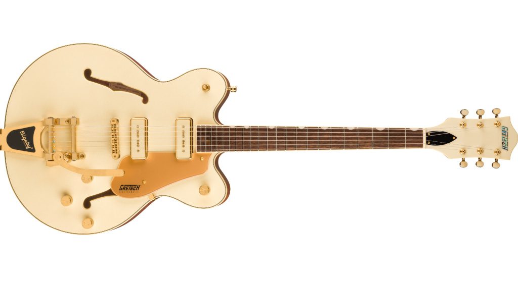 Gretsch Pristine LTD: Double-Cut Weißgold Hochglanz