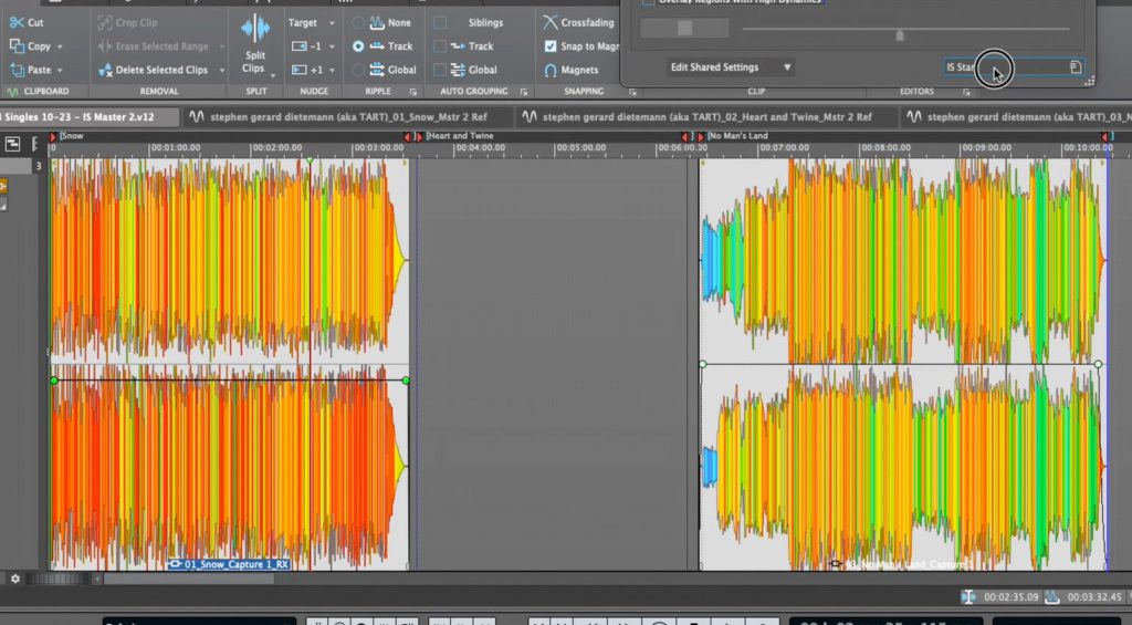 Regenbogen-Wellenformen in WaveLab 12