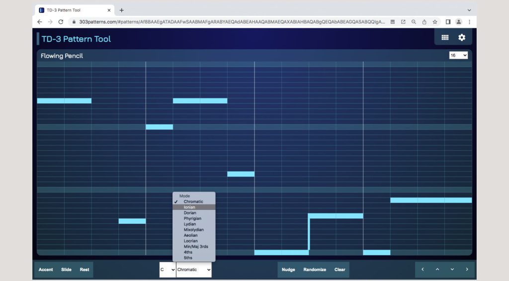 Über den Browser die Behringer TD-3 programmieren? Das geht beispielsweise mit dem TD-3 Pattern Tool.