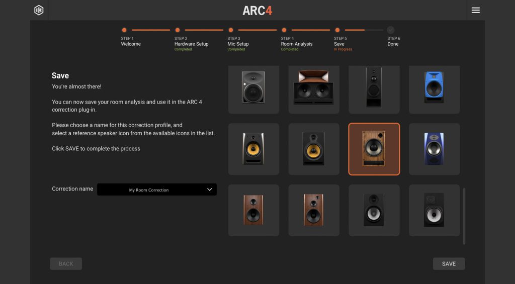 Die ARC 4 Software bietet auch Emulationen verschiedener Studiomonitore