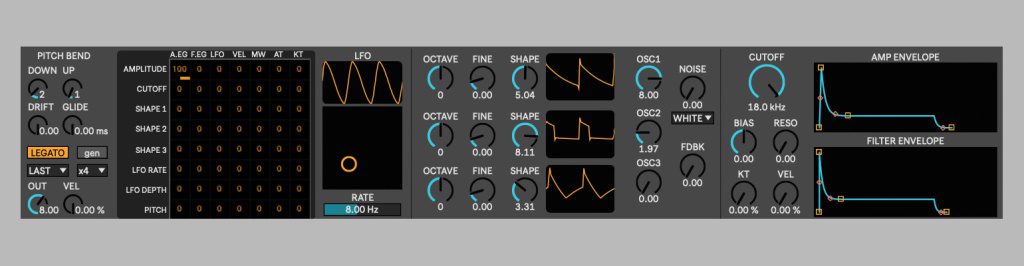 OspreyInstruments Model D ist eine Emulation des Minimoog für Max for Live