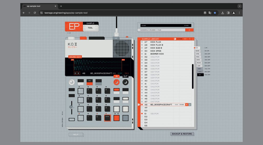 Das Sample Tool funktioniert in Browsern, die Web MIDI unterstützen