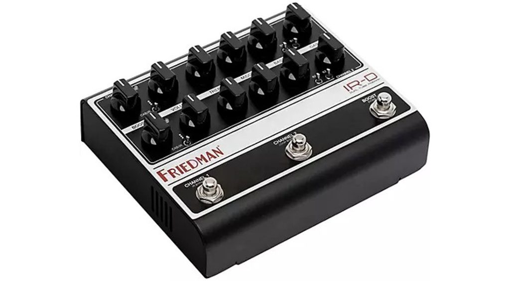 Friedman IR-D Zweikanal-Röhrenvorverstärker liefert den Friedman Twin Sister-Amp in a Box mit DSP IR Boxen-/Endstufen-Simulation.