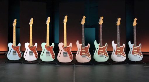 Diese neuen Modelle der Fender American Professional II Thinline Telecaster und Stratocaster sind eine limitierte Serie mit Semi-Hollow Modellen in fabelhaften Surffarben der 60er Jahre.
