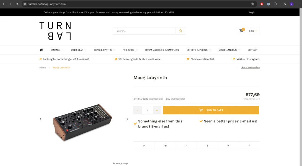 Moog Labyrinth Leak