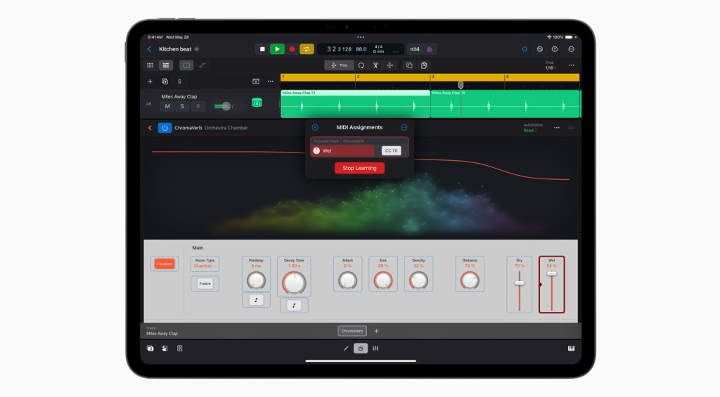 Learn MIDI ist eine neuen Funktion für die iPad-Version von Logic Pro