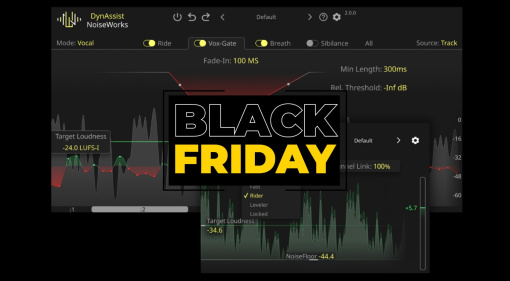 NoiseWorksAudio Black Friday Sale: DynAssist mit 30 % Rabatt & GainAim kostenlos!