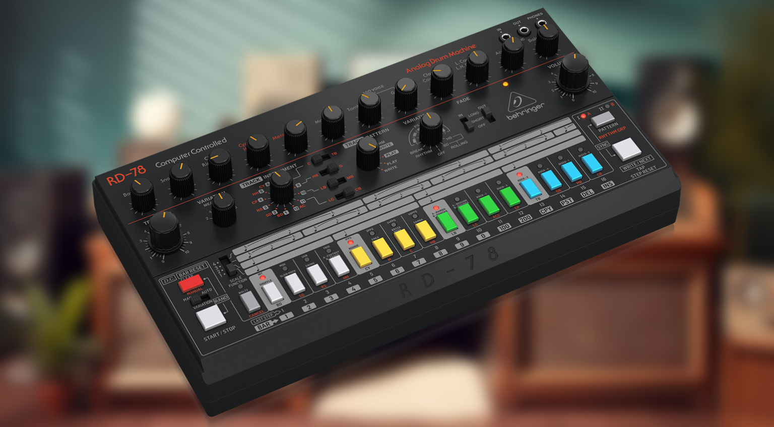 Behringer RD-78 Drum Machine Analogica - 15 Suoni Batteria, 34 Preset, Sequencer 16 Step, Per Live E Studio - Foto 7