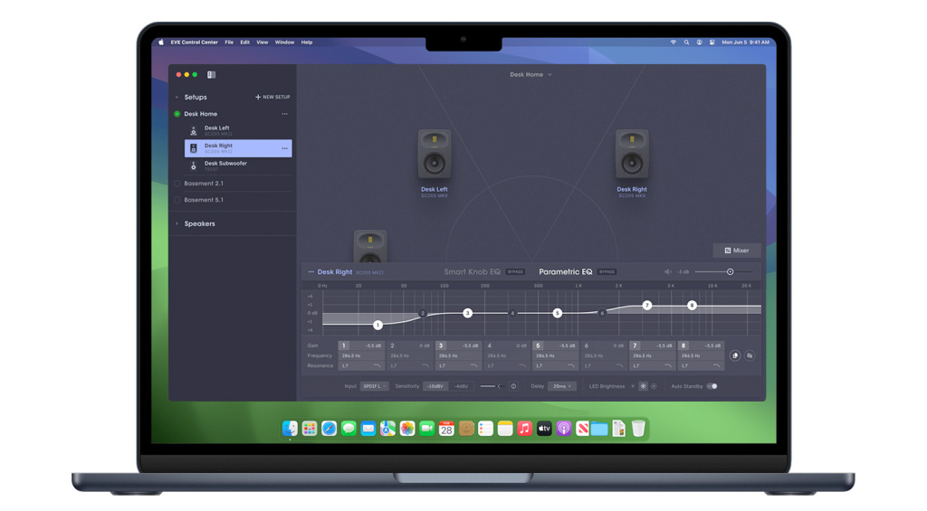 Über die EVE Control Software lassen sich die Monitore steuern