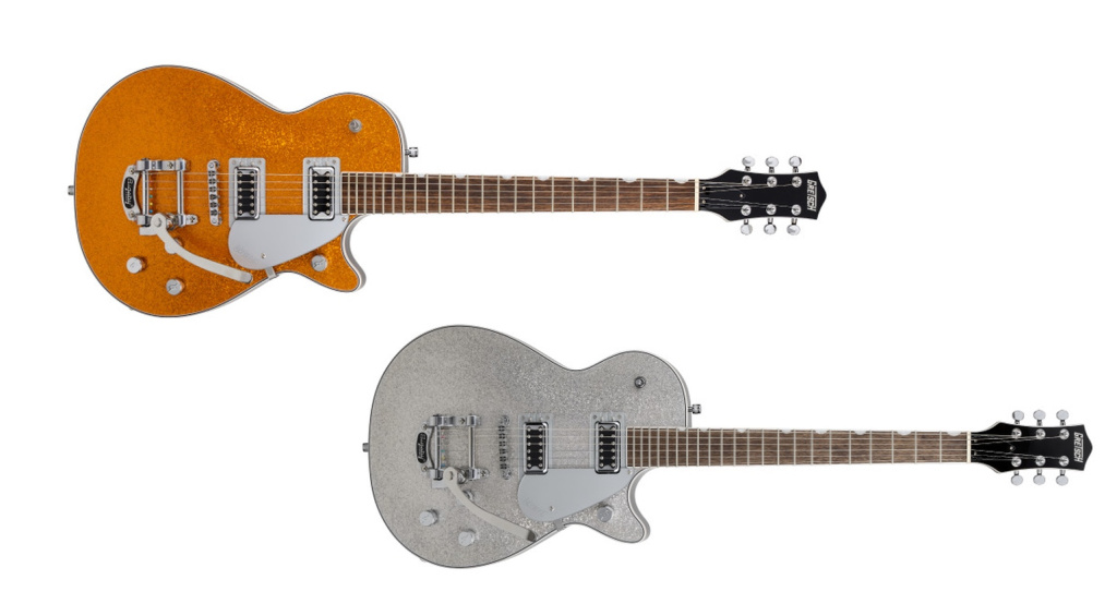 Die funkelnden Gretsch G5230T Gitarren mit Bigsby und Sparkle-Finish bringen euch den legendären Gretsch-Sound zu einem erschwinglichen Preis!