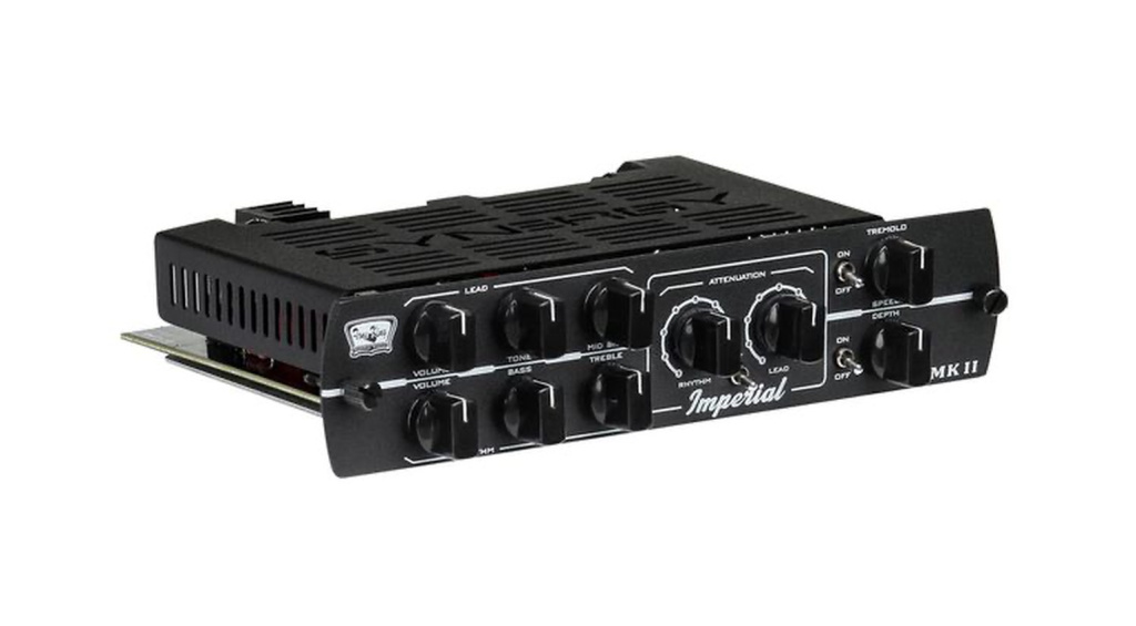 Der Synergy Tone King Imperial MKll Preamp ist das jüngste Mitglied der ständig wachsenden Synergy-Reihe von Plug'n'Play-Vorverstärkern mit Röhrenantrieb.