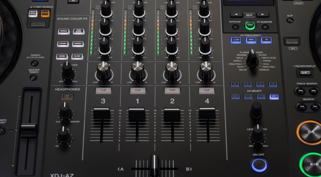 AlphaTheta XDJ-AZ Mixer und FX