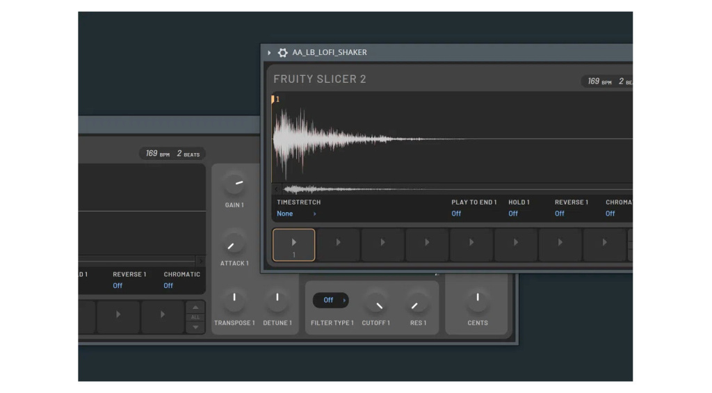 Fruity Slicer 2 eignet sich zum Zerlegen von Loops und bietet für jeden Chop eine eigene Hüllkurve