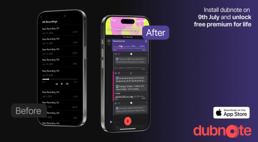 Vochlea Dubnote: Diese App ist wie Voice Memos – nur endlich für Musiker gemacht! 24h kostenlos!