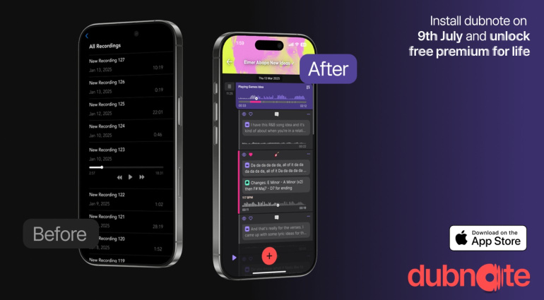 Vochlea Dubnote: Diese App ist wie Voice Memos – nur endlich für Musiker gemacht! 24h kostenlos!