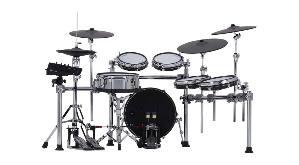 Rückseitige Ansicht der V-Drums