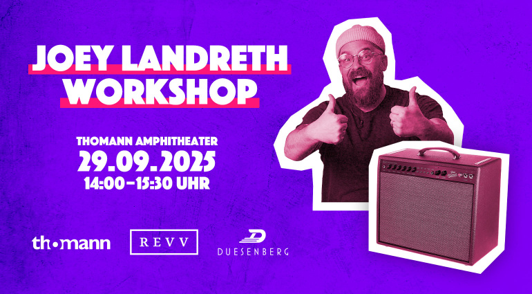 Revv-Amp-Workshop mit Joey Landreth - am 29. September live und kostenlos bei Thomann!