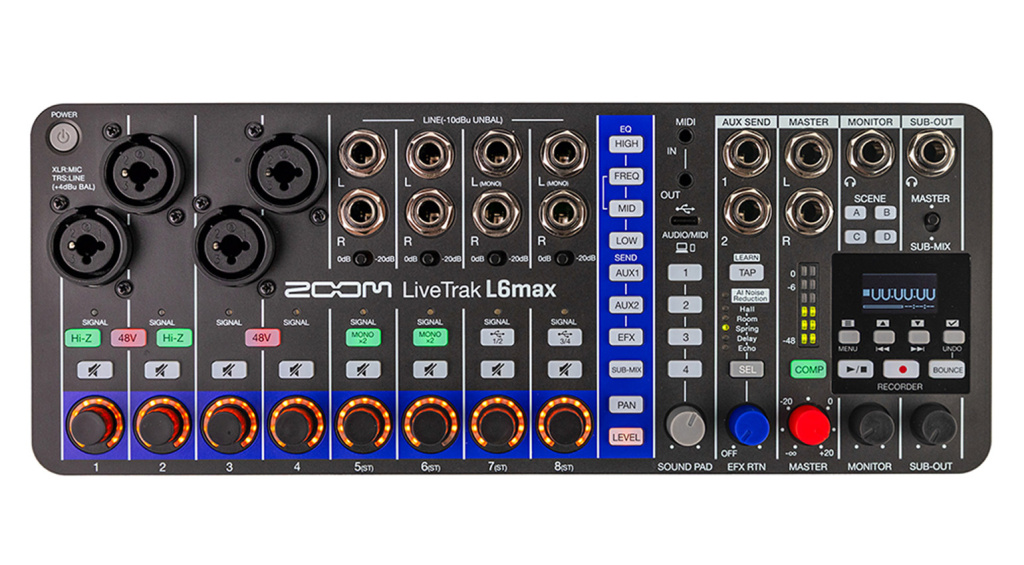 Zoom LiveTrak L6max
