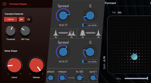 Transient Pepper, Filter4Tongue, Formant - 3 Freeware Plugins