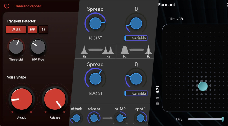 Transient Pepper, Filter4Tongue, Formant - 3 Freeware Plugins