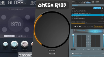 GLOSS, Omega Knob, MixCompare - 3 Freeware Plugins