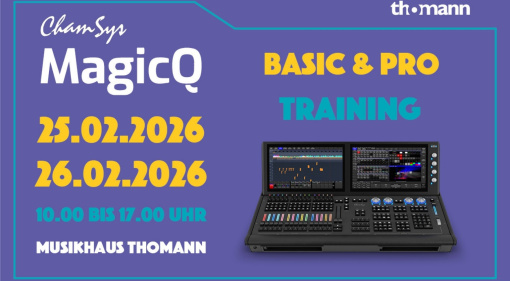 ChamSys MagicQ Workshop am 25. und 26. Februar 2026 bei Thomann