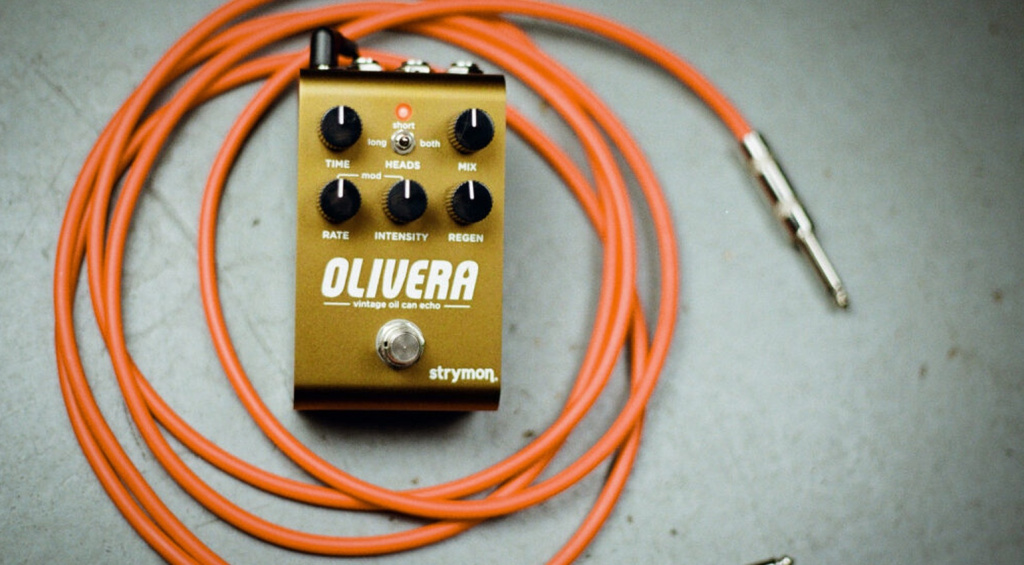 Das Strymon Olivera Delay emuliert den charakteristischen, sirupartigen Klang eines echten Ölkanister-Echos.
