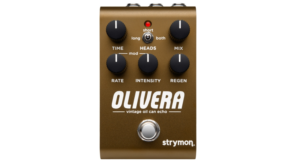 Das Strymon Olivera Delay emuliert den charakteristischen, sirupartigen Klang eines echten Ölkanister-Echos.