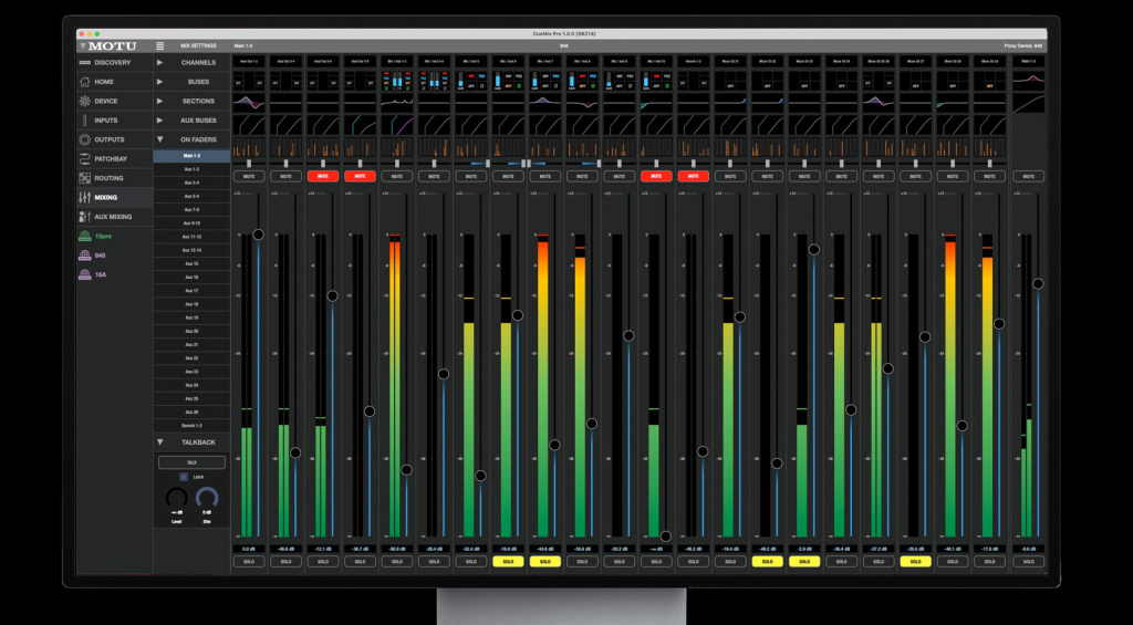 CueMix steuert den DSP-Mixer